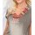 Designer-Shirt m. Zierperlen, schlamm