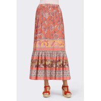Paisley print skirt, terra-multicolour