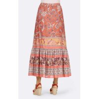 Designer-Paisley-Druckrock, terra-bunt