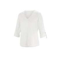 Stretch-Bluse m. Ripsband, weiß