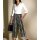 Stretch blouse with trim, white