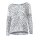 Feinstrickpullover mit Spitze, weiß-bunt