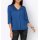 Satinbluse m. Zierring, royalblau