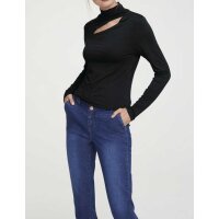Jerseyshirt m. Cut-Out, schwarz