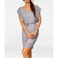 Print dress, grey