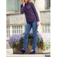 Blouse with beads, purple
