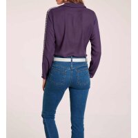 Blouse with beads, purple