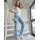 Marken-Damen-Jeans, blau-used, 31 inch