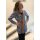 Designer-Jacquard-Strickjacke, blau-bunt