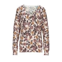 Sweter z nadrukiem, różowo-wielokolorowy