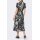 Designer-Kleid m. Gürtel, schwarz-ecru