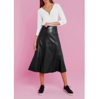 Leather imitation skirt, black