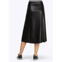 Designer-Lederimitat-Rock, schwarz