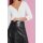 Designer-Lederimitat-Rock, schwarz