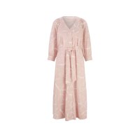 Designer-Druckkleid m. Gürtel, puder