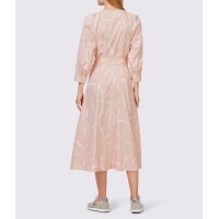 Print dress with belt, powder