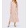 Print dress with belt, powder