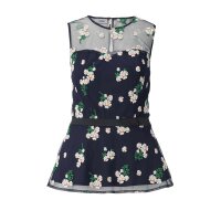 Blouse top, blue-multicolour