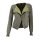 Strickjacke, khaki-gelb