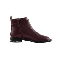 Bootie with chains, bordeaux