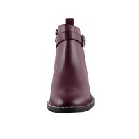 Bootie with chains, bordeaux