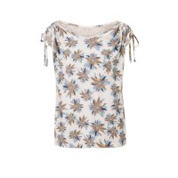 Print shirt, white-sky blue