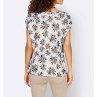 Designer-Druckshirt, weiß-himmelblau