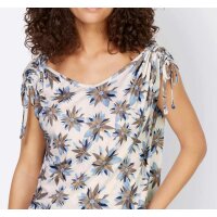Designer-Druckshirt, weiß-himmelblau