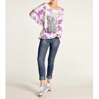 Druckshirt m. Nieten, pink-offwhite