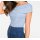 Optimizing carmen neckline shirt, light blue
