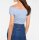 Optimizing carmen neckline shirt, light blue