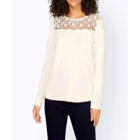 Designer-Spitzenshirt, champagner