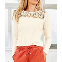 Designer-Spitzenshirt, champagner