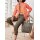 Designer-Lammnappalederjacke, mandarine