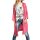Long cardigan with cashmere, raspberry
