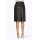 Leather imitation skirt with belt, black