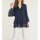 Bluse m. Volants, nachtblau