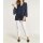 Bluse m. Volants, nachtblau