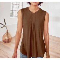 Designer-Seiden-Shirttop, braun