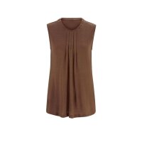 Designer-Seiden-Shirttop, braun
