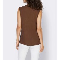 Designer-Seiden-Shirttop, braun
