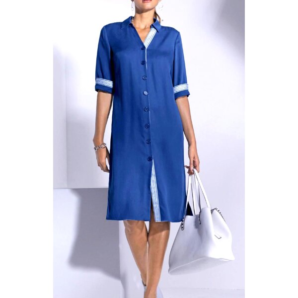 Blusenhemd-Kleid, royalblau