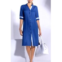 Blusenhemd-Kleid, royalblau