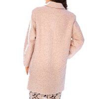 Designer-Bouclé-Flauschmantel, rosé