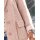 Designer-Bouclé-Flauschmantel, rosé