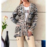 Designer-Strickjacke, sesam-bunt