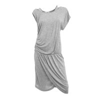 Dress with belt, blended grey