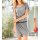 Dress with belt, blended grey