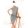 Dress with belt, blended grey