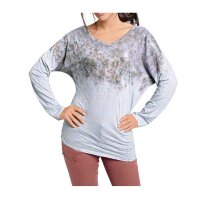 Shirt m. Pailletten, grau